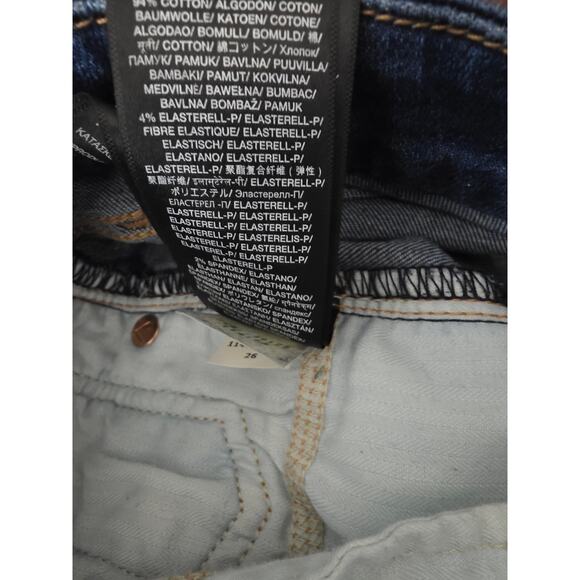 7 For All Mankind Kimmie Crop Jeans 26 Womens Mid Rise Raw Hem Medium Wash - Picture 7 of 7